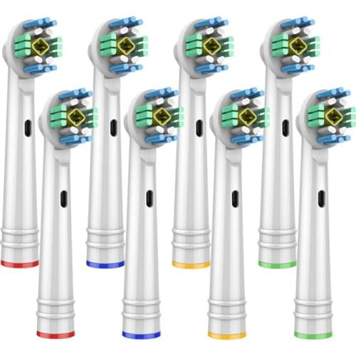 8 Pcs replacement brush heads for Oral B electric toothbrush before power/Pro health/Triumph/3D Excel/clean precision vitality