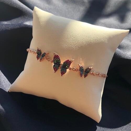 Butterfly 9925 Sterling Silver Elevator Wristband Women Girls Jewelry Accessories Fashion Handmade Bracelet