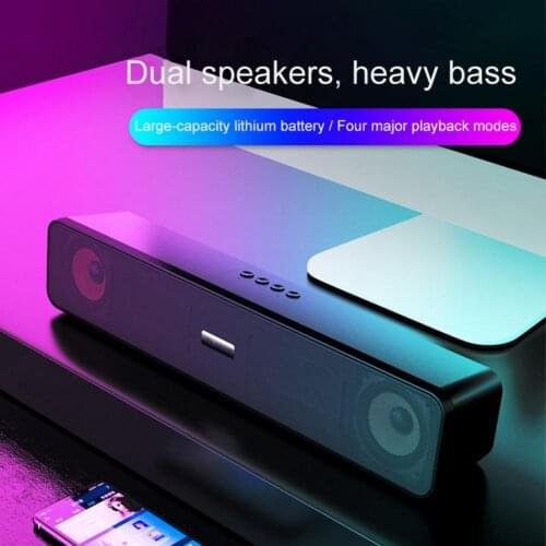 Bluetooth Computer Speaker USB Powered Wired Computer Sound Bar Soundbar Speaker Subwoofer for PC Tablet TV Phone