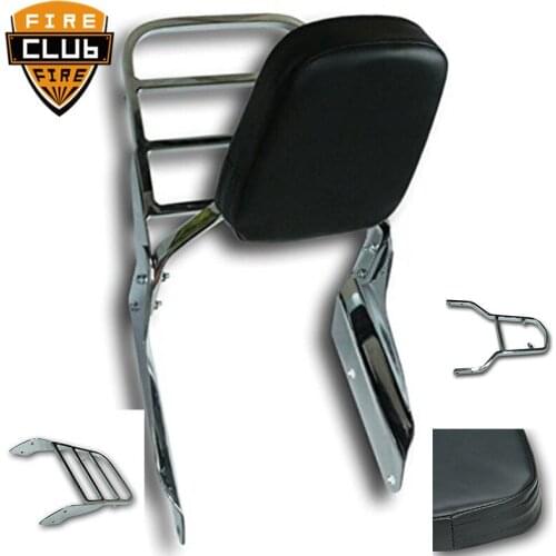 For Honda VF 750 VF 250O For Magna 1994-2003 VF750 VF250 Backrest Sissy Bar Luggage Rack Rear Passenger Cushion Pad Kit