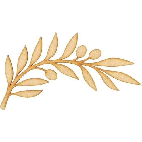Olive Tree Branch MDF Craft Shapes Wooden Blank Decoration Embellishment Family