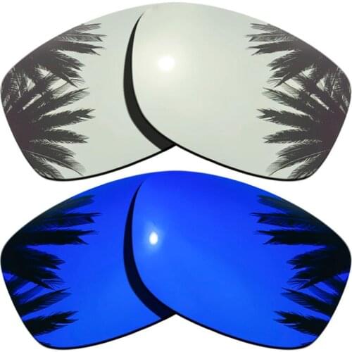 Purple Mirrored & Silver Mirrored Polarized Replacement Lenses for Jupiter Squared Frame 100% UVA & UVB