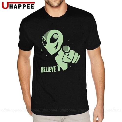 Alien Believe Space Sci Fi Ufo Nerd Tee Youth Guy 2020 Fashion T-Shirt for Men Short Sleeves Brands Designer Unique Apparel