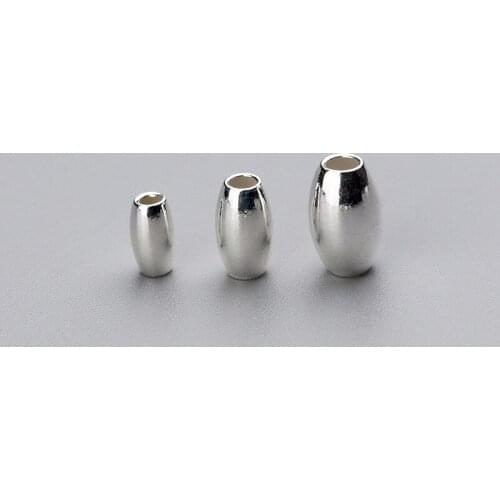 INZATT 5 Pieces/Lot Real 925 Sterling Silver Olive Beads Charms Wholesale Dropshipping Handmade Of DIY Accessories