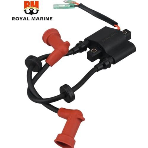 Ignition Coil 6B4-85570 For Yamaha Outboard Motor 2T 9.9D 15D 6B3 6B4 New Model 6B4-85570-00 boat engine parts