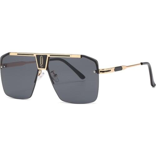 Classy Ladies Vintage Sunglasses Luxurious Designer Sun Glasses For Men And Women Semi Rimless Square Fashion Eyewear UV400