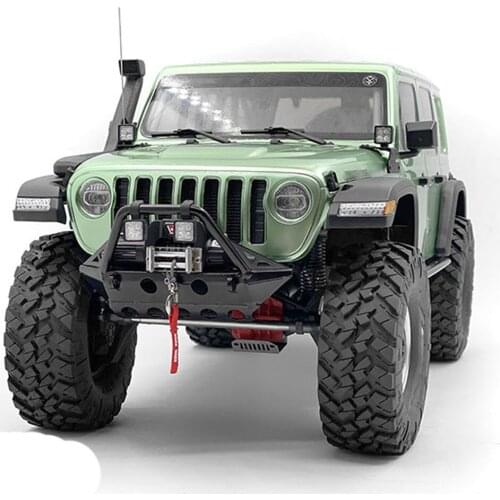 Metal Front Bumper & Spotlight for AXIAL SCX10 III Jeep TUBE RC Car Simulation Parts