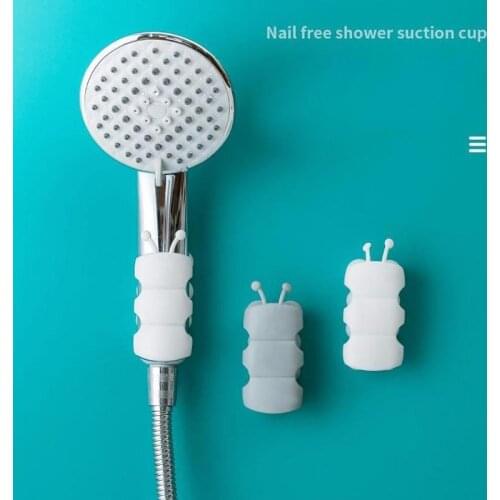 Shower Head Holder Wall Suction Bracket Home Bathroom Silicone Shower Sucker Removable Accessories Punch-free Suction Cup