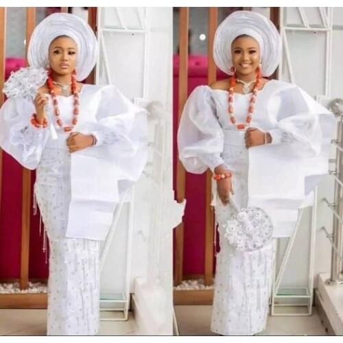 Nigearian Evening Dresses Long Plus Size V Neck Long Sleeves Tassels Mermaid Prom Dress Black Girls Sequins Ado Ebi Party Gowns