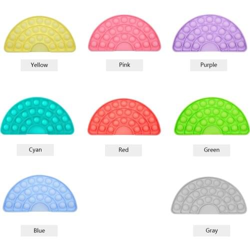 New Push Pop Pop Bubble Fidget Toy, Semicircle Sensory Squeeze Toy, Autism Special Needs Stress Reliever