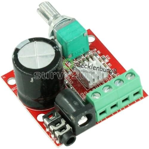 NEW 12V Mini Hi-Fi PAM8610 Audio Stereo Amplifier Board 2X10W Dual Channel Class D Power Speaker Audio Amplifier Board