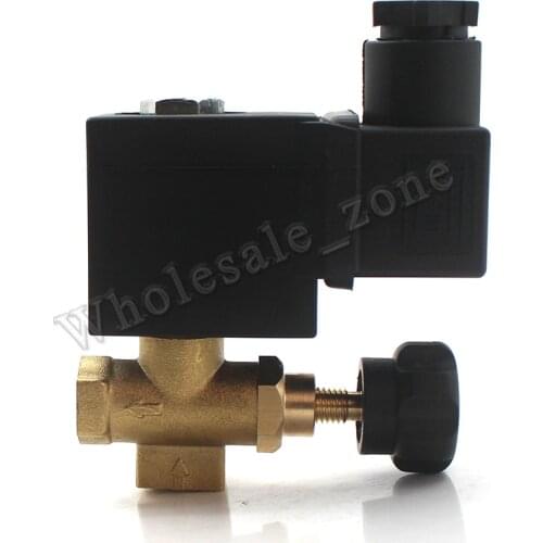 Adjustable 2/2 way NC 8 Bar G1/4" Iron Steam Fuel Air Water Solenoid Valve / Flow Regulating Solenoid Electric Valve