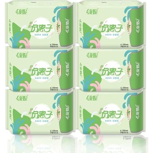 6packs=180pcs Anion Sanitary Pads 100% Cotton Anion Santitary Napkin Pads for Women Daily Use Panty Liners Ladies Sanitary Towel