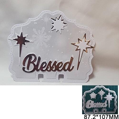 Frames Blessed Card Border Metal Cutting Dies For DIY Scrapbooking Album Paper Cards Decorative Crafts Embossing Die Cuts New