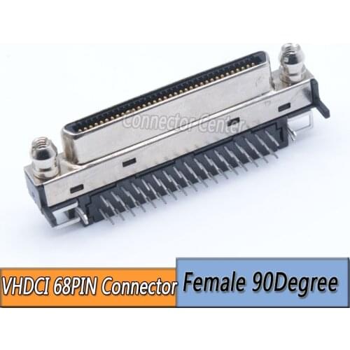 VHDCI68P Connector SCSI68PIN V68 90Degree For PCB Female