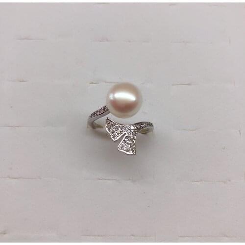 Leaf Style Ring Mountings Findings Settings Adjustable Ring Jewelry Parts Fittings Wedding Accessories for Pearl Beads Stones