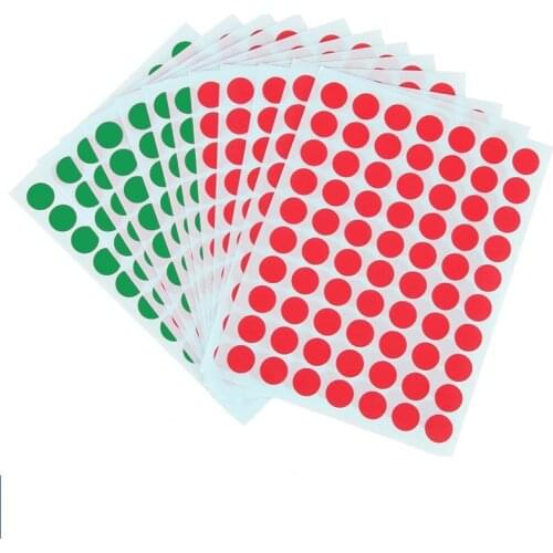120 Sheets Green Red Round Sticker Labels Self Adhesive Paper Sticky Label Easy To Write Distinguish Warehouse Home Office 6419