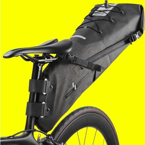 Reflective Bike Bags Waterproof 12L Large Capacity Saddle Bag Cycling Foldable Tail Rear Bag Trunk Bicycle Bag Bike Accessories