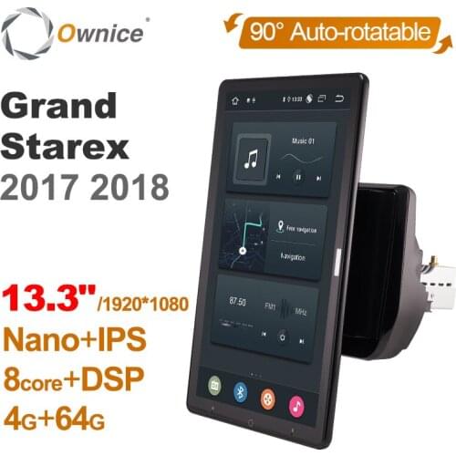 Tesla style PX6 13.3" Android 10.0 Car DVD Player Auto Rotatable Navigation GPS For Hyundai H1 H-1 Grand Starex 2017 2018 Radio