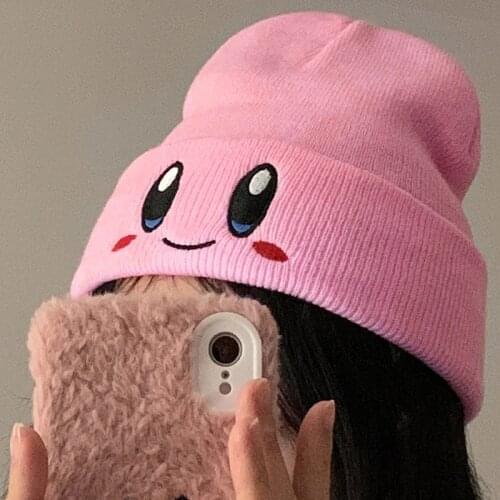 Anime Cartoon Cute Face Eyes Hat Cosplay Adult Kids Keep Warm Knitted Hat Hip Hop Autumn Winter Gift Halloween Accessories Prop