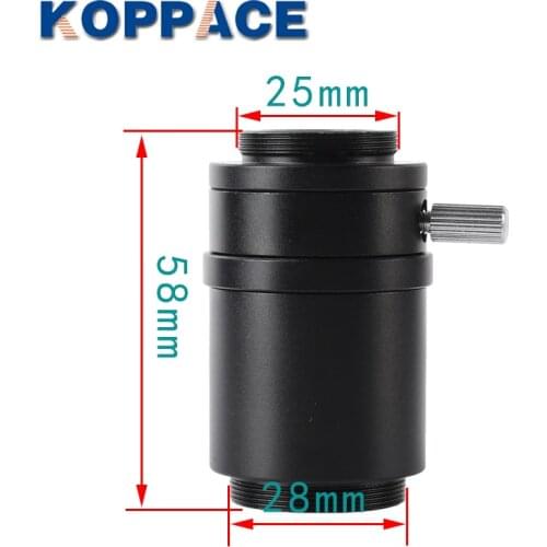 KOPPACE 1X CTV Trinocular Stereo Microscope C-mount Interface 25mm Camera Interface Microscope Camera Adapters