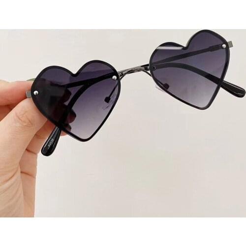 Vintage childrens heart-shaped Sunglasses Boys girls Luxury Design Fashion Sunglasses Kids Personalized Baby sun glasses