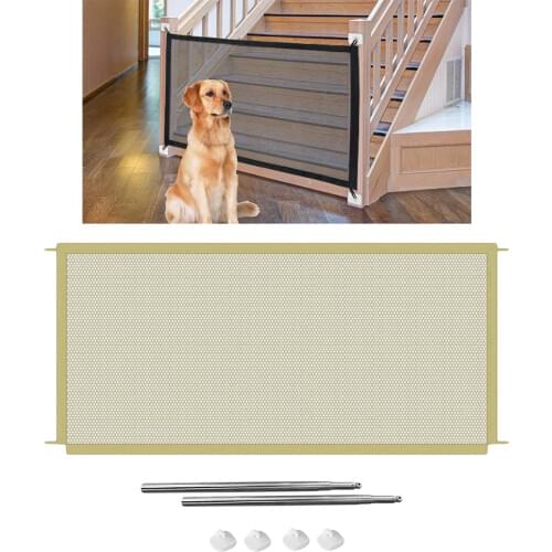 72cm Tall Pet Dog Gate Retractable Safety Guard Foldable Toddler Stair Gate Isolation, 2 Sizes for Option
