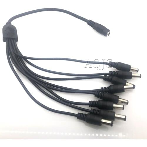 High Quality 8 Ways Splitter DC Power Cable Extension Cord For Secuirty System Camera CCTV Power Cord