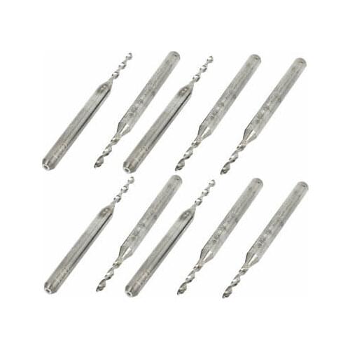 10pcs 1.5mm Tip Groove Flute Tungsten Carbide Micro PCB Drill Bits