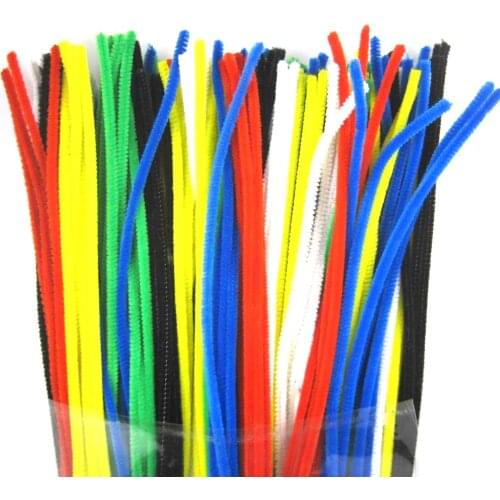 100pcs 30cm Chenille Stems Pipe Cleaners Kids Plush Educational Toy Colorful Pipe Cleaner Toys Handmade DIY Craft Supplies