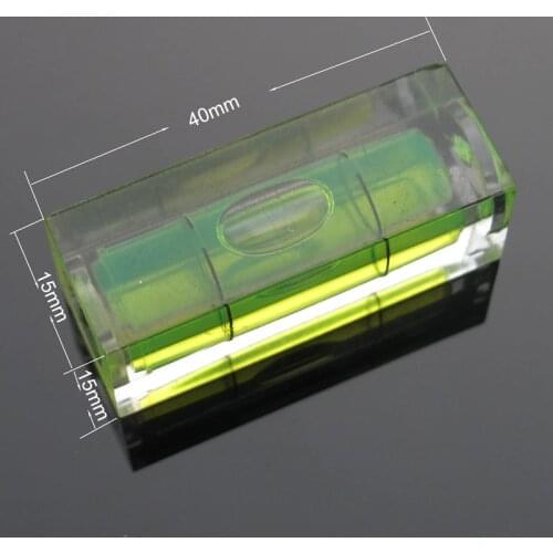 100pcs QASE 15*15*40mm Square Column Level spirit level bubble Water level indicator Tool Color Green Blue Red