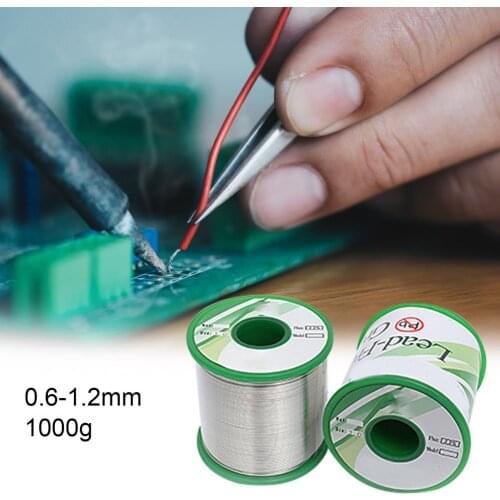 1000g 0.6-1.2mm Flux-cored Solder Wire Eco-friendly Low Melting Point Cleaning-free Sn99.3Cu0.7 Lead-free Tin Copper Solder Wire