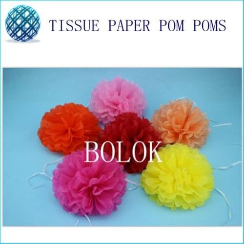8" (20CM) 500pcs Tissue Paper Pom Poms for Baby Shower / Baptism /Birthday /Wedding Party Decoration- Fast Shipping