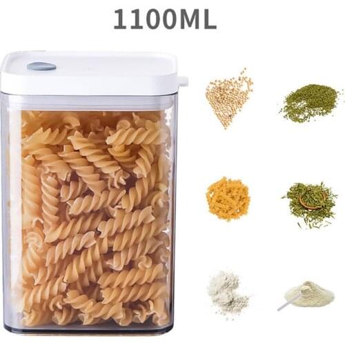 700/1100/1500ML Food Storage Container Plastic Kitchen Refrigerator Noodle Box Multigrain Storage Tank Transparent Sealed Cans