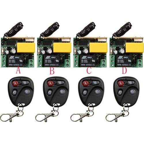 AC220V 1CH 10A Radio Controller RF Wireless Relay Remote Control Switch 315 MHZ 433MHZ Transmitter+Receiver/ window/Garage Door