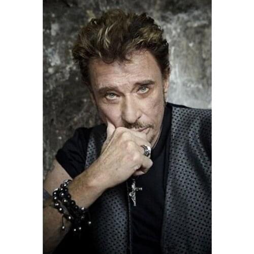 New 5D DIY Full Diamond Diamond Painting French Rock Singer Johnny Hallyday Cross Stitch Handmade Hobby Home Decoration Gift