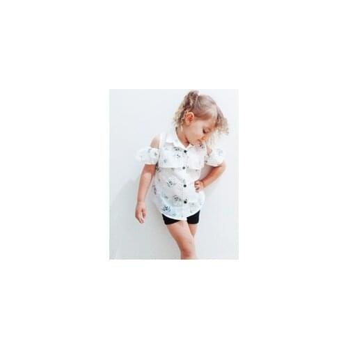 Patterned White Shirt 2-9 Age