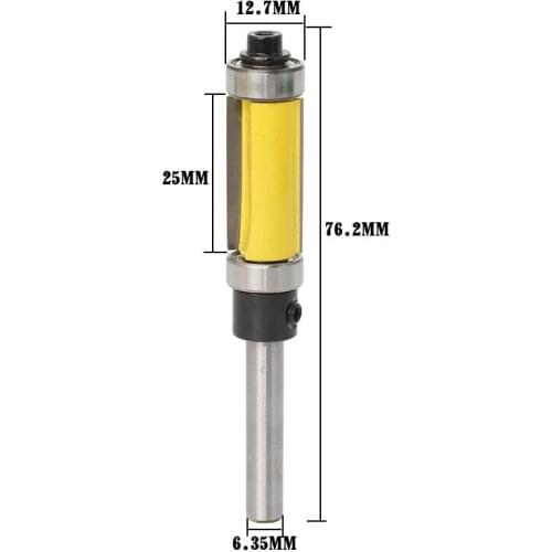 Free shipping 1Pc 1/4" Shank Template/Trim Router Bit Routing Cutters. Features: top & bottom ball bearings Woodworking Tool