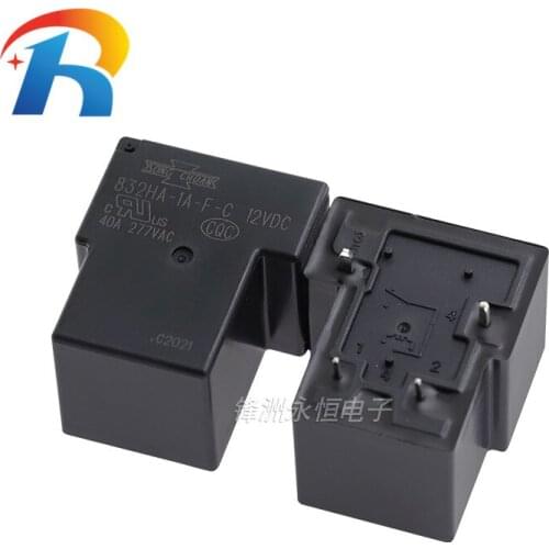 Free shipping 10PCS Original 832HA-1A-F-C-12VDC 40A 277VAC set of normally open T90 high power relay 832HA-1A-F-C 12V DC