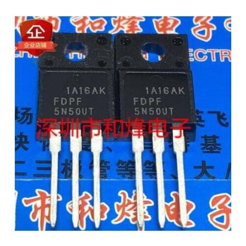 Free shipping 50PCS FDPF5N50UT TO-220F 500V 5A