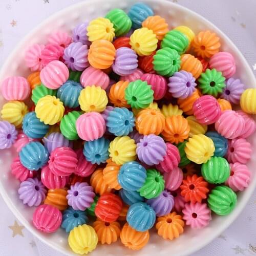 30-150Pcs Mixed Color Thread Shape Acrylic Beads Round With Hole Loose Spacer Beads For Necklace Bracelet Accessories