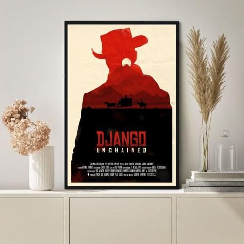 Django Unchained Movie Poster Canvas Art Print Poster Wall Painting Home Decoration (No Frame)