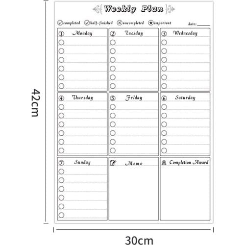 Monthly Daily Planner Dry Erase Board Magnets Fridge Refrigerator To-Do List 2021 Organizer for Kitchen Magnetic Whiteboard