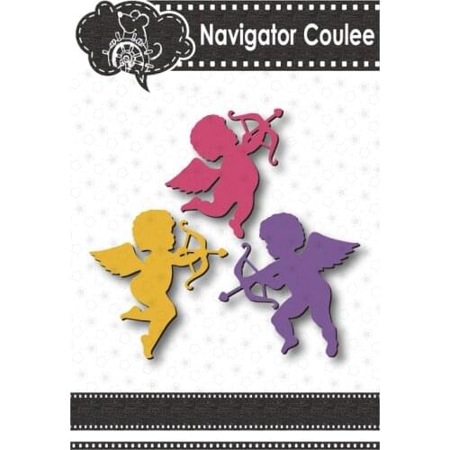 Cute baby angel hot new metal cutting mold template making scrapbook photo album paper card embossed mold 2021