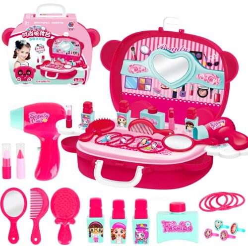 Girl Toy Play House Childrens Cosmetic Suitcase Simulation Princess Makeup Set Girl Toy Birthday Holiday Fashion Gift