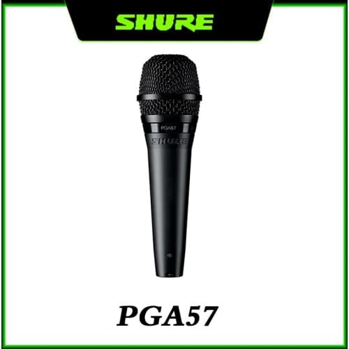 Original Shure PGA57 Cardioid Dynamic Instrument Microphone for Snare Drum Guitar Speaker Home K Song Live Microphone KTV