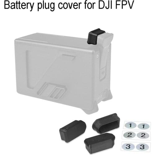 Drone Battery Plug Cover Cap with Drone Battery Recognize Stickers for DJI FPV Batteries Accessories