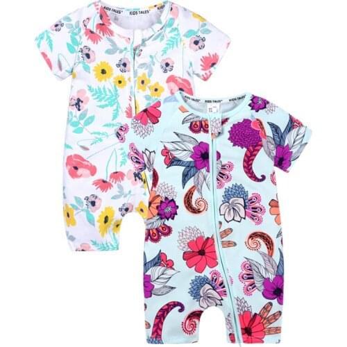 Summer Unisex Newborn Clothes Short Sleeve Baby Rompers Infant Pajamas Cotton Soft Boys&Girls Jumpsuit Costume 2Pcs Many Colors