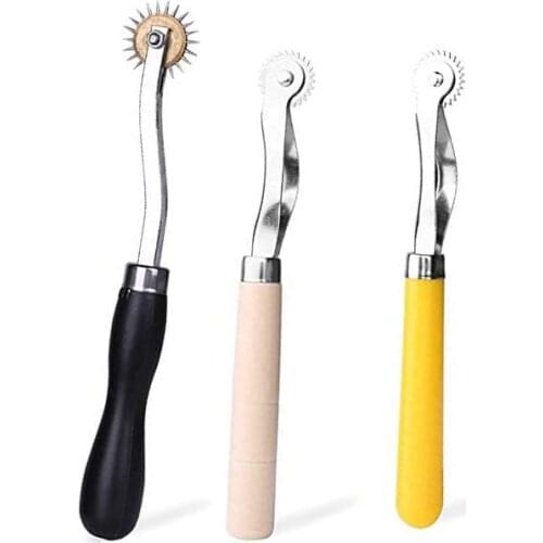 LMDZ 3Pcs Tracing Wheel Sewing Tool Needle Point Tracing Wheel Random Color Tracing Wheel Stitching Wheel Tool for Leathercraft