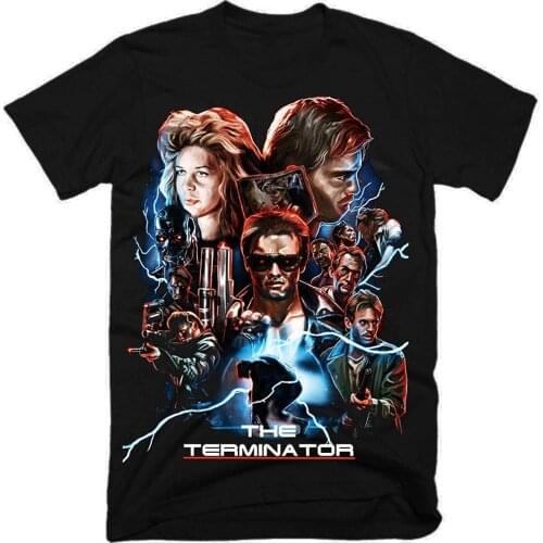 DEANS The TERminator Movie100% CottonMens TShirt. Cool Graphic T Shirts Funny Cute Tees Tshirt Black
